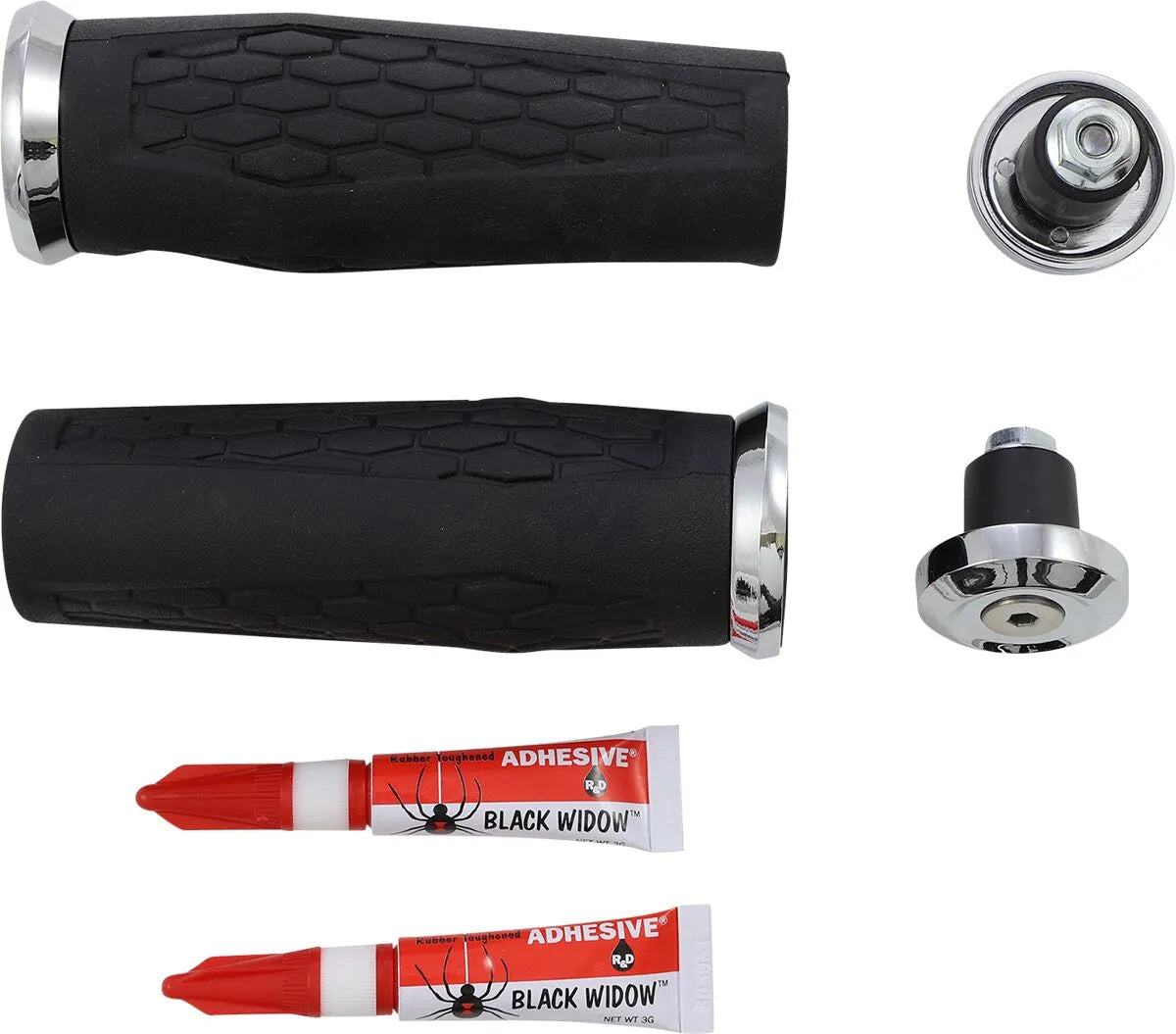 KURYAKYN Hex Grips 7/8 tum Universal Krom bild 3 PMMEDIA:27f9f60d6378a09b