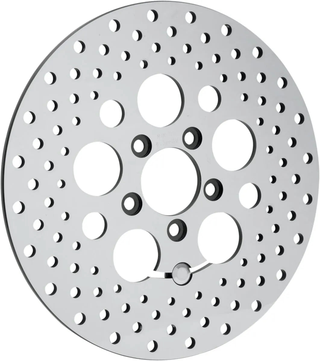 Drag Specialties Polished Stainless Steel Drilled Brake Rotor Bromsskivor street bild 9 PMMEDIA:72868f81a862885d