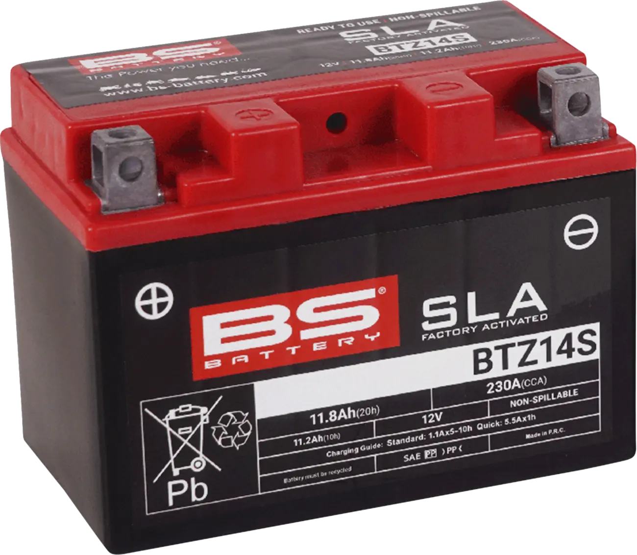 BS BATTERY BTZ14S SLA Underhållsfritt AGM-batteri bild 1 PMMEDIA:f883088de9cca975