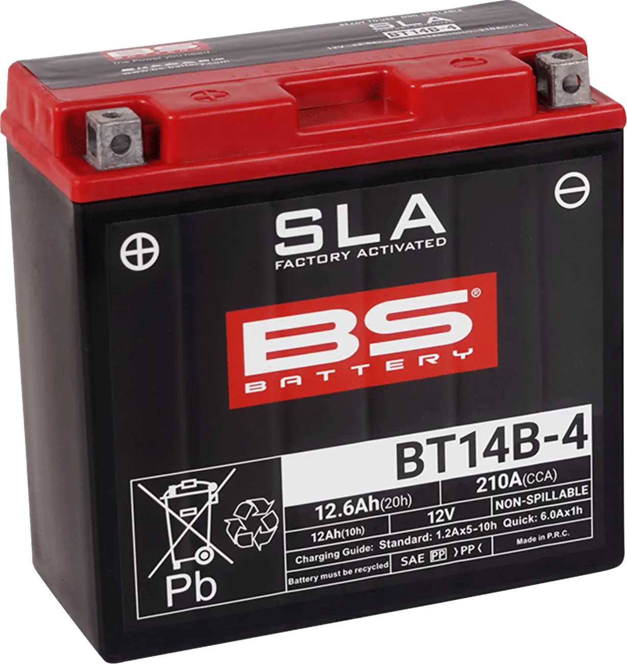 BS BATTERY BT14B-4 AGM Underhållsfri Batteri 12V 12Ah bild 1 PMMEDIA:6a6520e57eef6aee