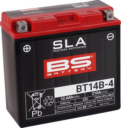 BS BATTERY BT14B-4 AGM Underhållsfri Batteri 12V 12Ah bild 1 PMMEDIA:6a6520e57eef6aee