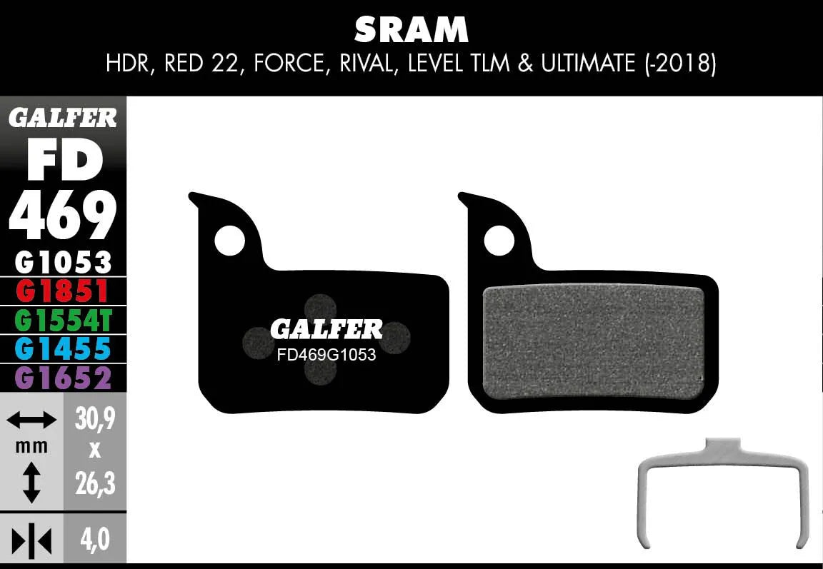 GALFER G1053 Standard Bromsbelägg bild 1 PMMEDIA:cf24951a41331d77