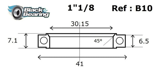 BLACK BEARING HB 30.15X41X6.5/7.1MM 45°/90° Headsetlager bild 1 PMMEDIA:31ba9a0c609a628e