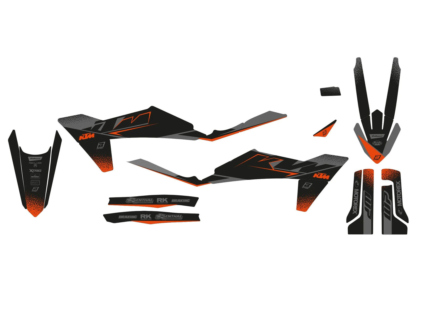 BLACKBIRD RACING Graphic Kit Mattsvart KTM 2023 bild 1 PMMEDIA:2911589616f1dde7
