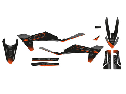 BLACKBIRD RACING Graphic Kit Mattsvart KTM 2023 bild 1 PMMEDIA:2911589616f1dde7