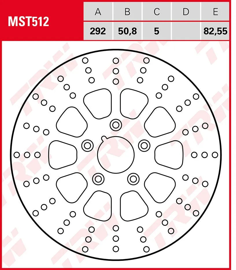 TRW Bromsskiva Fast Rund MST512 bild 1 PMMEDIA:cdc9f8b74a07e79b