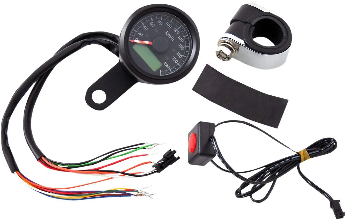 DRAG SPECIALTIES Programmerbar 1-7/8" Mini Speedometer med Indikatorlampor bild 1 PMMEDIA:ad07ab1a9ae3fea0