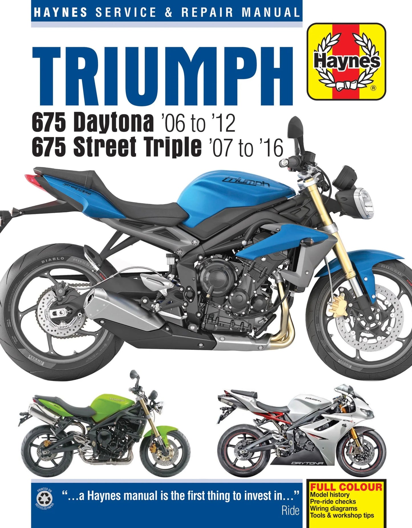 HAYNES Service Manual för TRIUMPH 675 (2006-2016) bild 1 PMMEDIA:14016dd86c145061