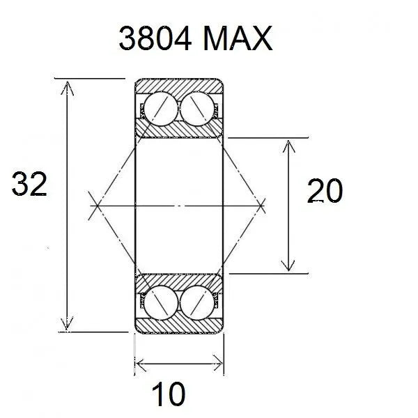 BLACK BEARING Max kullager 20x32x10mm bild 1 PMMEDIA:8beb059abd1ecbc9