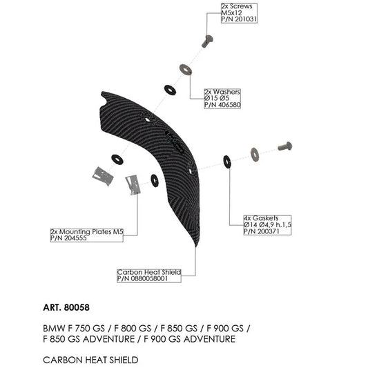 LEOVINCE Heat Shield BMW F 750/800/850/900 GS/ADV CF bild 1 PMMEDIA:94e87d8b6d32cd9e