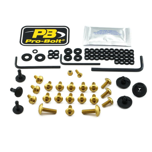 PRO BOLT Aluminium Fairing Bolt Kit för Aprilia Guld bild 1 PMMEDIA:d50094ddf8f868c1