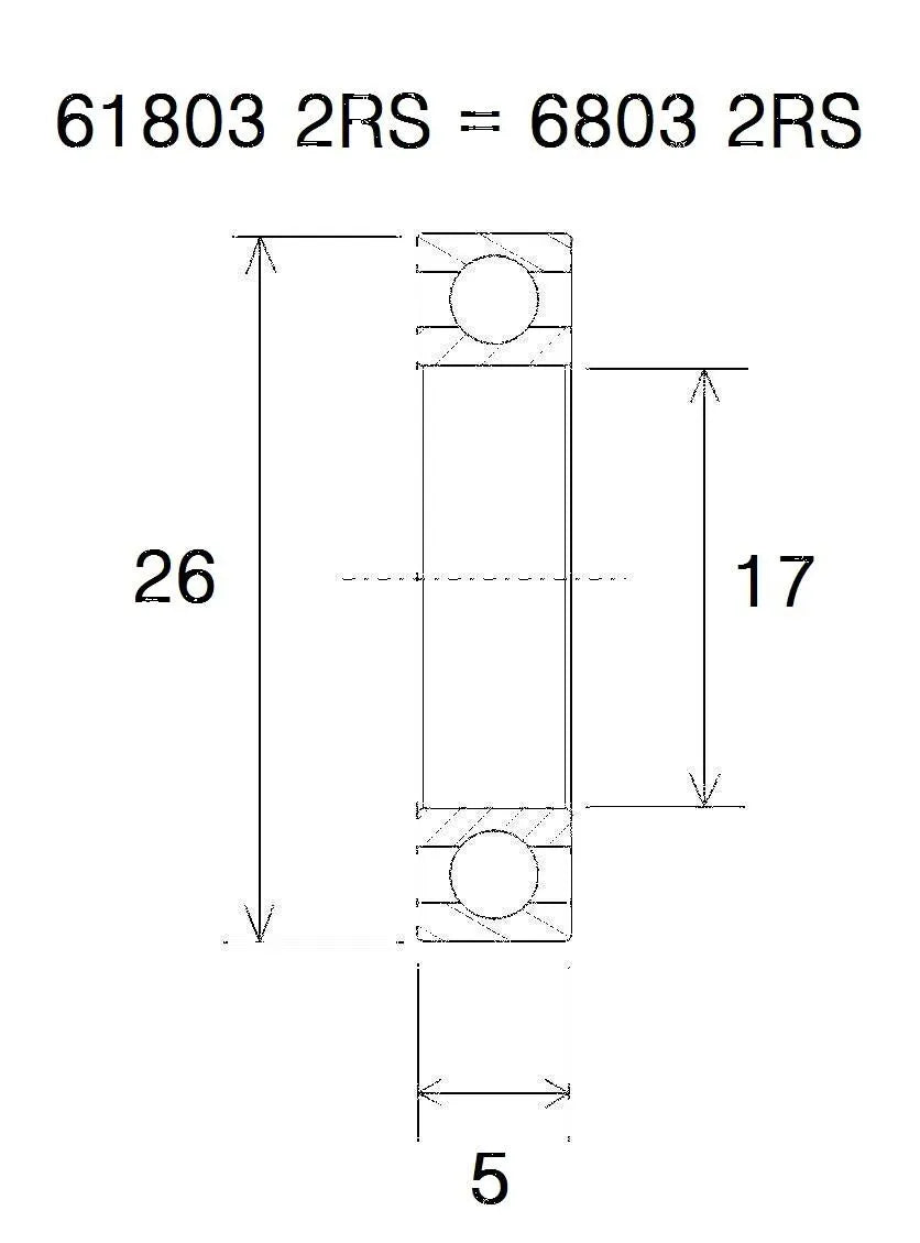 BLACK BEARING Max Lager 17x26x5mm bild 1 PMMEDIA:b692d839ef8cf185