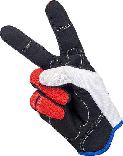 Biltwell Moto Handskar RD/WH/BL Small bild 7 PMMEDIA:f38695b71d79837f