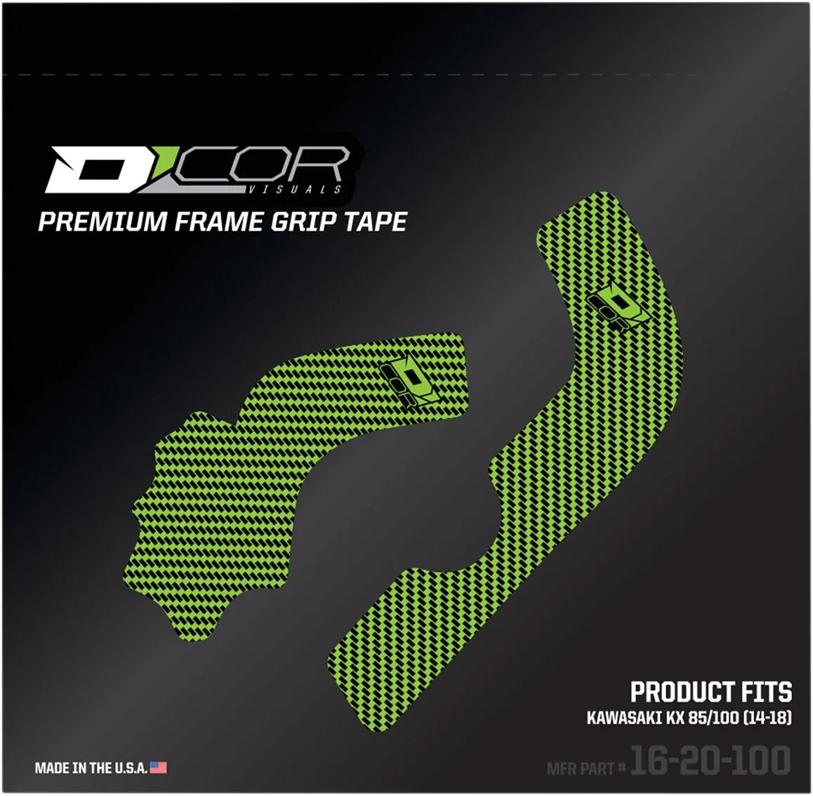 D'COR VISUALS Frame Grip Tape för Kawasaki Grön/Svart bild 3 PMMEDIA:43ba4fc0fb23f94f