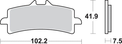 SBS HS Street Excel Sinterade Fram Bromsbelägg bild 3 PMMEDIA:245a91cd966bd4de