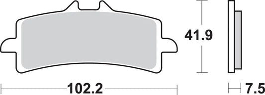 SBS HS Street Excel Sinterade Fram Bromsbelägg bild 3 PMMEDIA:245a91cd966bd4de