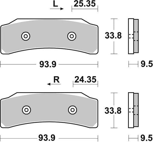 SBS DS Racing Dual Sinterade Bromsbelägg Fram bild 3 PMMEDIA:75fa65c33a75662b