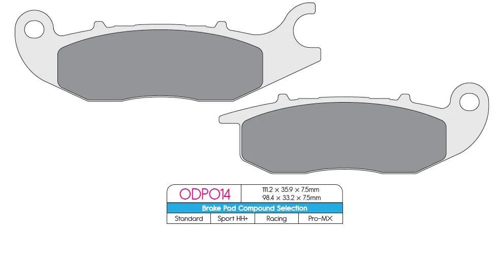 DP BRAKES ODP Organiska Bromsbelägg bild 1 PMMEDIA:f844a1b959a431a9