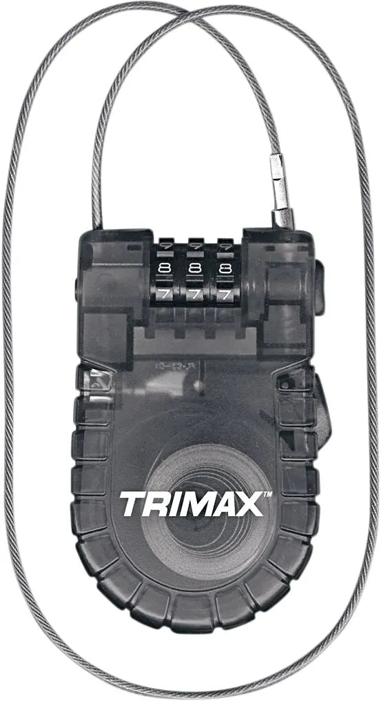 TRIMAX Retractable Cable Combination Lock bild 1 PMMEDIA:c4bbc00e8c3c50fb