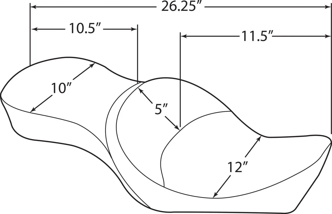 Drag Specialties Seats 2-Up Double Bucket Vinyl Seat Sadlar Harley Sportster bild 5 PMMEDIA:8a769f84a8d18fa4