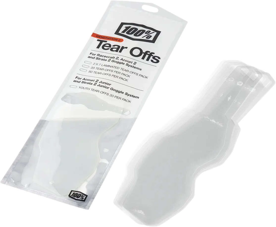 100% Youth Accuri 2/Strata 2 Goggle Tear-Offs bild 1 PMMEDIA:39545e55eb61937d