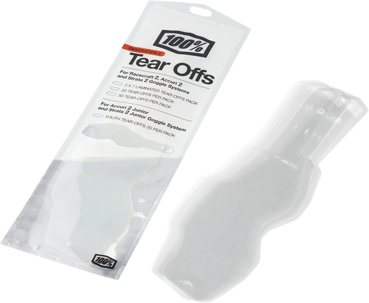 100% Youth Accuri 2/Strata 2 Goggle Tear-Offs bild 1 PMMEDIA:39545e55eb61937d