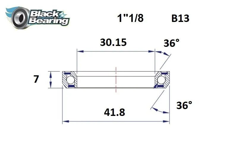 BLACK BEARING HB 30.15X41.8X7MM 36°/36° Styrningslager bild 1 PMMEDIA:a230db95fa4e0061