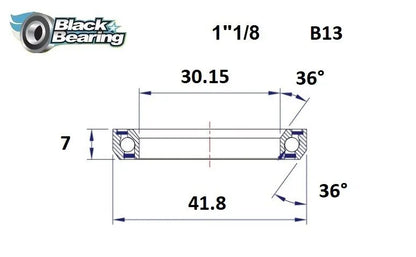 BLACK BEARING HB 30.15X41.8X7MM 36°/36° Styrningslager bild 1 PMMEDIA:a230db95fa4e0061