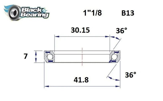 BLACK BEARING HB 30.15X41.8X7MM 36°/36° Styrningslager bild 1 PMMEDIA:a230db95fa4e0061