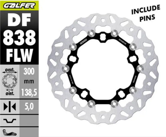 GALFER Bromsskiva Floating Wave Fram 300mm Harley Davidson bild 1 PMMEDIA:8a2266cca68677af