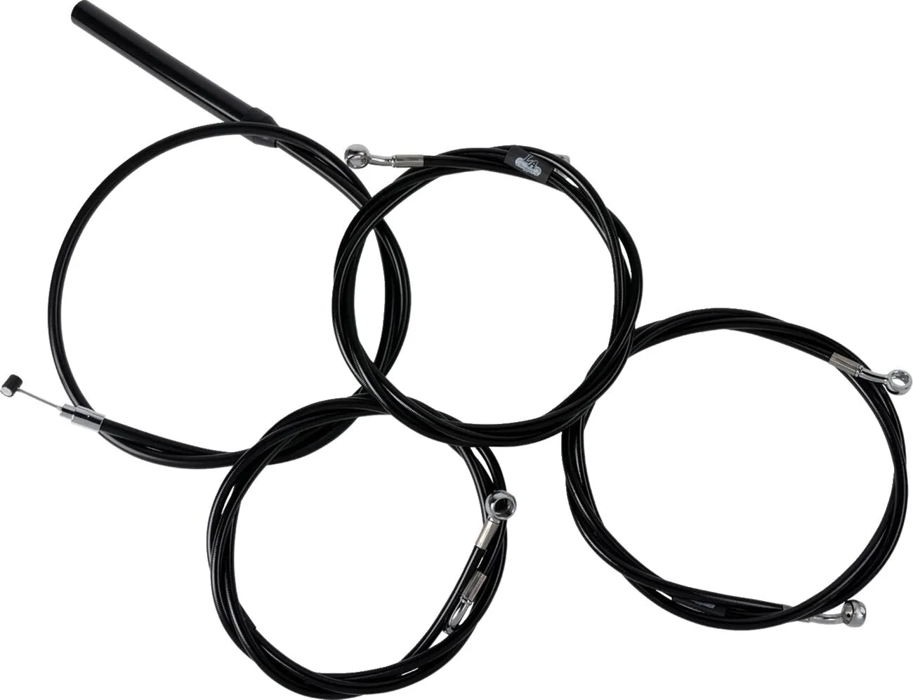 La Choppers Complete Stainless Braided Handlebar Cable/Brake Line Kit Broms, kopplingskablar & slangar bild 2 PMMEDIA:9d442a70de0fe085