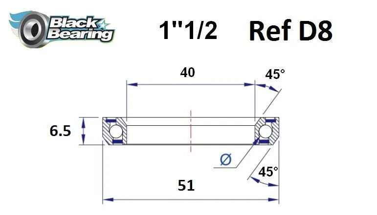 BLACK BEARING Headsetlager HB 40X51X6.5MM 36°/45° bild 1 PMMEDIA:2c9dd867cffb8f7c