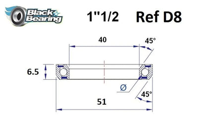 BLACK BEARING Headsetlager HB 40X51X6.5MM 36°/45° bild 1 PMMEDIA:2c9dd867cffb8f7c