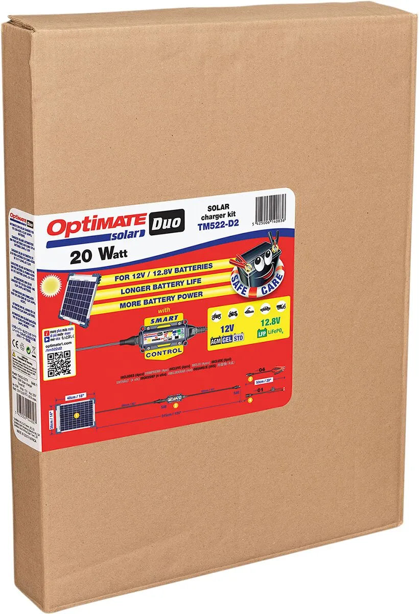 TECMATE OptiMate™ 20 W Solar DUO Batteriladdare/Underhåll bild 2 PMMEDIA:a9c29cd6edbd9bb9