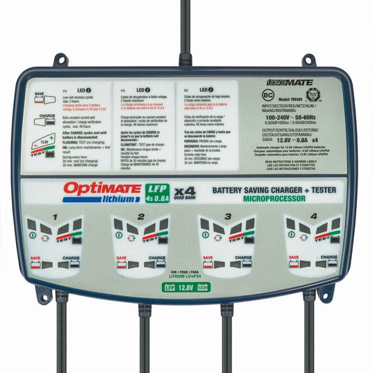 TECMATE OptiMate Lithium LFP 4s 0.8A Quad Bank batteriladdare bild 1 PMMEDIA:aa2c49f82ee030e0