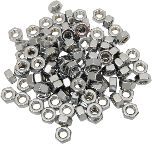 DRAG SPECIALTIES 1/4"-28 Kromade Sexkantsmuttrar 100-pack bild 2 PMMEDIA:9fa4ed426c40fc36