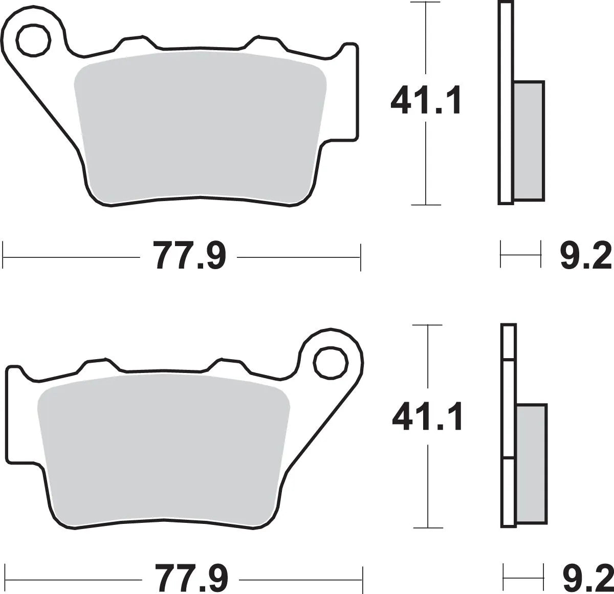 Sbs HF Street Ceramic Organic Brake Pads Bromsbelägg keramik bild 5 PMMEDIA:d5a03818f986e01f
