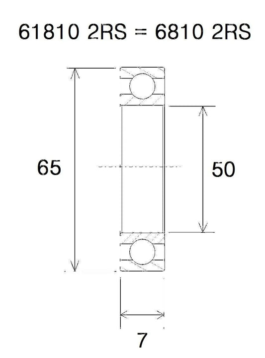 BLACK BEARING B3 Lager 50x65x7mm bild 1 PMMEDIA:9f8af2ba6430a251