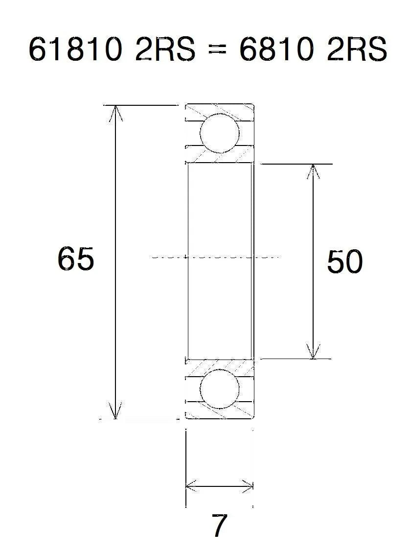 BLACK BEARING B5 Kullager 50x65x7mm bild 1 PMMEDIA:9f8af2ba6430a251